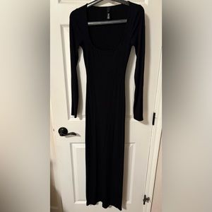 SKIMS soft lounge square neck long sleeve dress